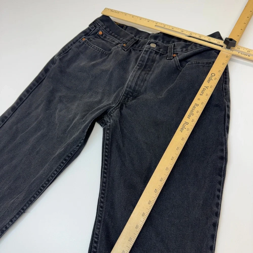 Levi Jeans Mens W33 L32 Black 550 Relaxed Fit Straight Leg Denim
